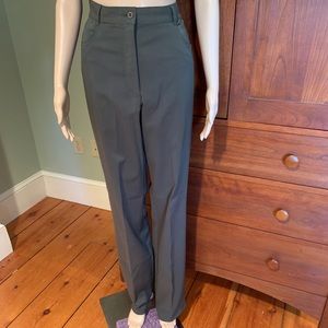Gently worn olive green straight leg dress pants